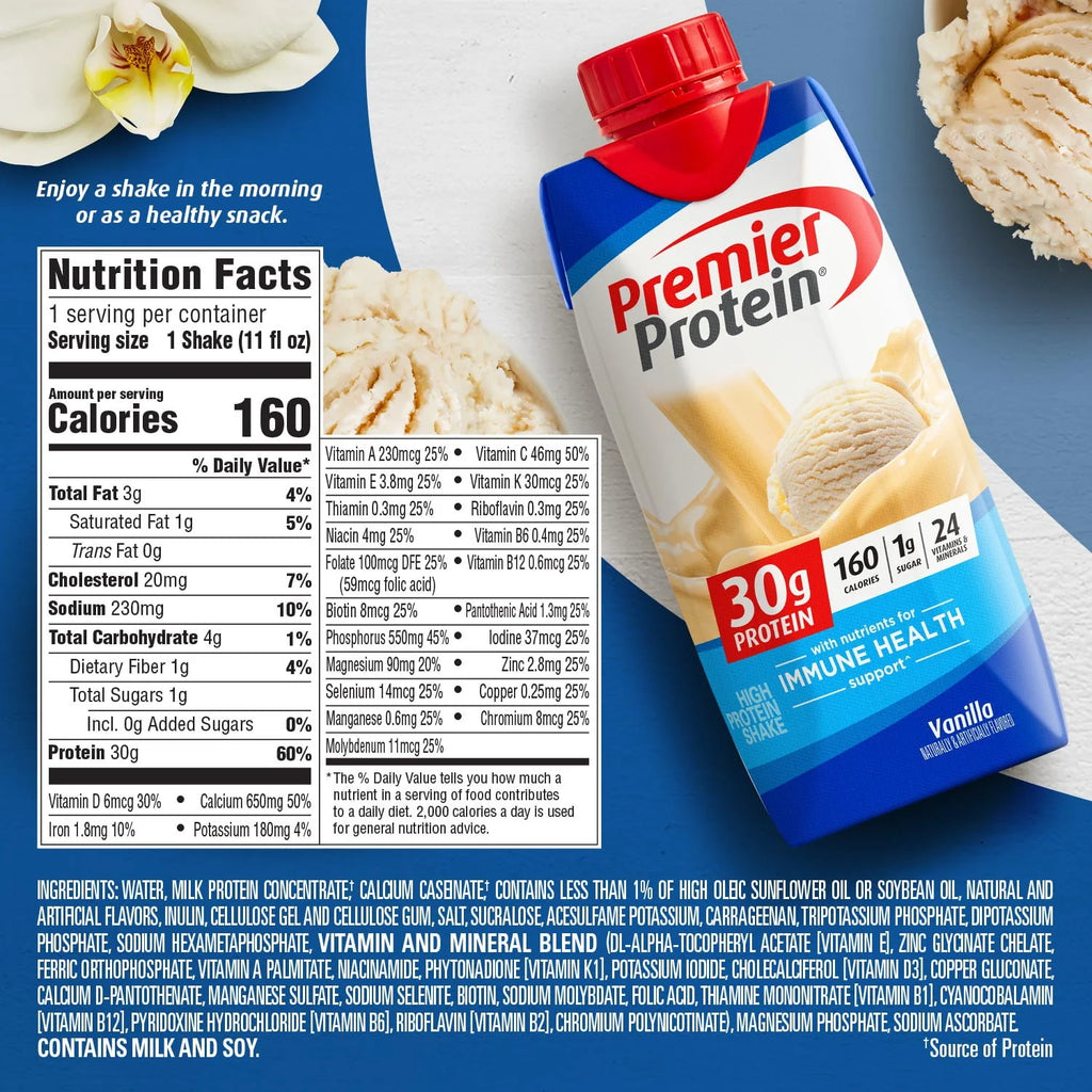 Café Latte 30g Protein 11 fl oz 12 Ct Protein Shake C7022