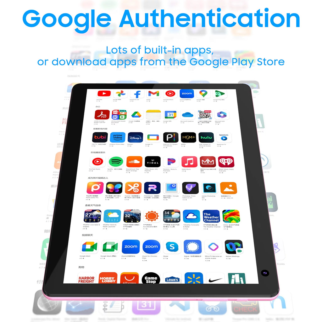 Pink 10 inch Android 12 Tablet with 32GB ROM Y331809