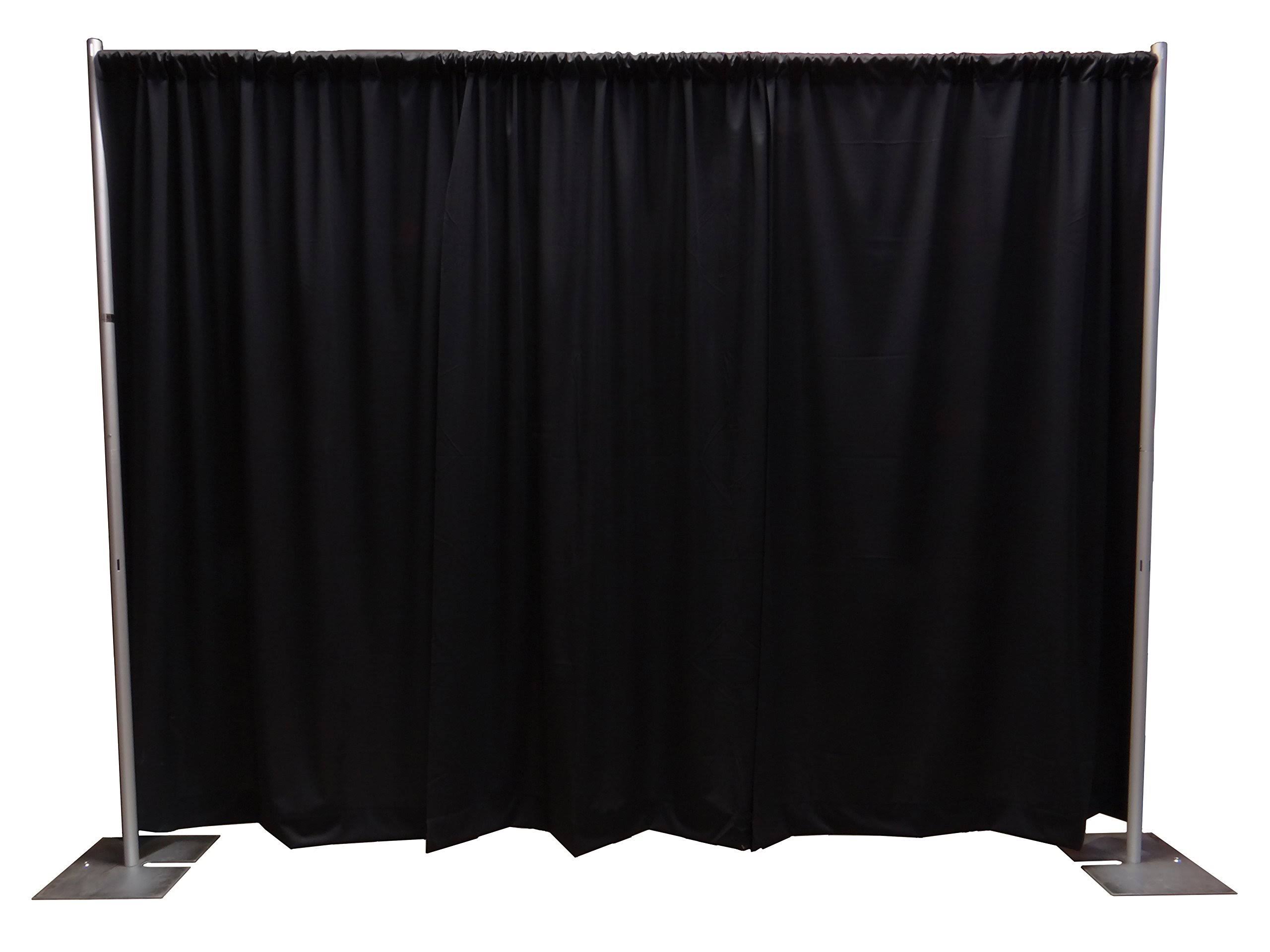 8ft x 10ft Black Portable Pipe and Drape Backdrop Kit H921