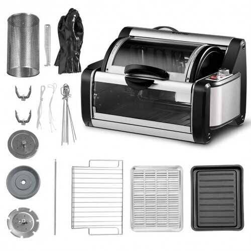Horizontal Rotating Kebob Skewer Roaster Oven Grill J577