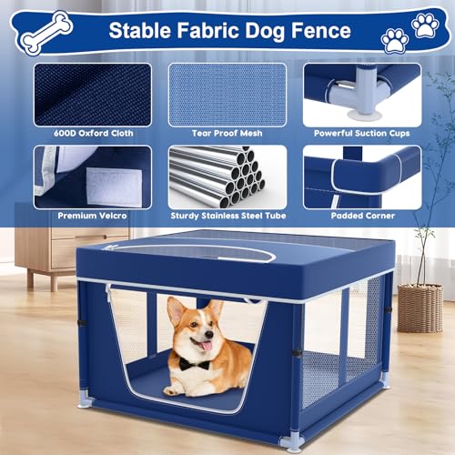 Blue Puppy Playpen with Top Cover G5289