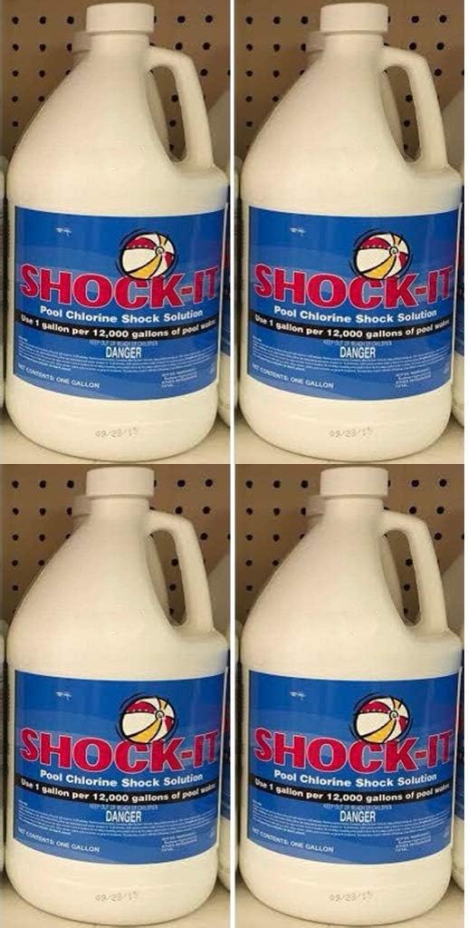 4 Gallons 12.5% Liquid Chlorine Pool Shock Y952889