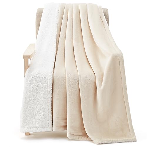 King Brown Plush Reversible Bed Blanket I8789