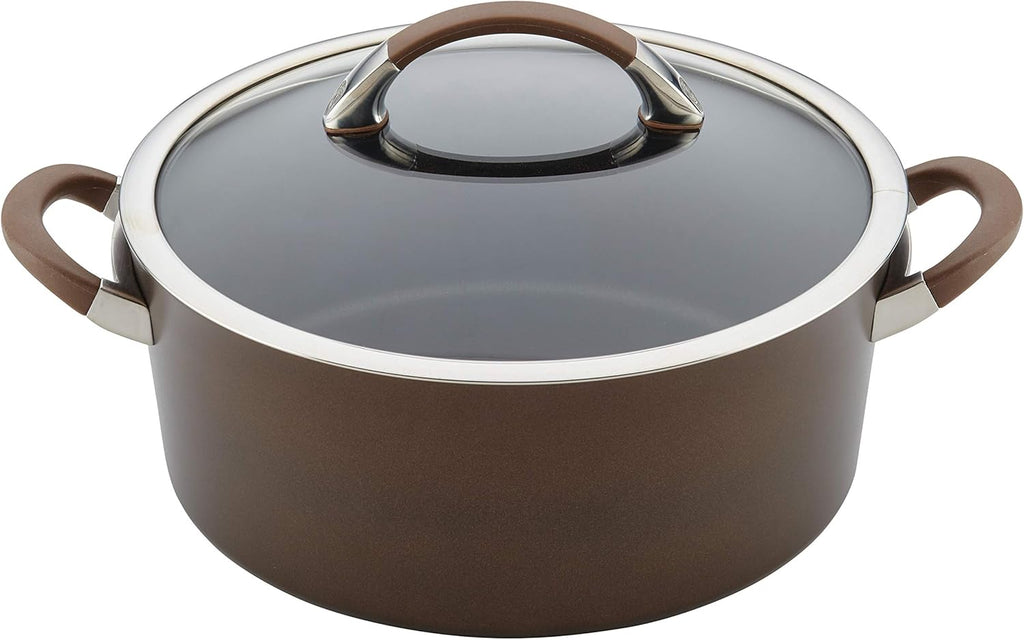 Hard Anodized Nonstick Casserole Dish with Lid - 7 Quart, Chocolate V40143