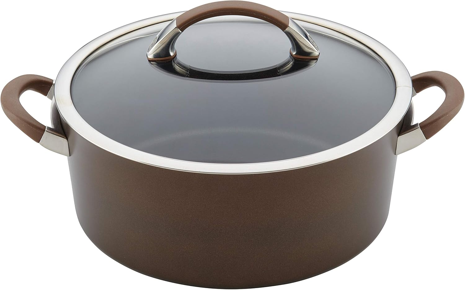 Hard Anodized Nonstick Casserole Dish with Lid - 7 Quart, Chocolate V40143
