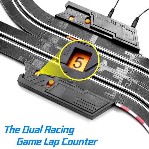 23ft Battery Powered Electric Slot Car Race Track Set with 4 Slot Cars X581