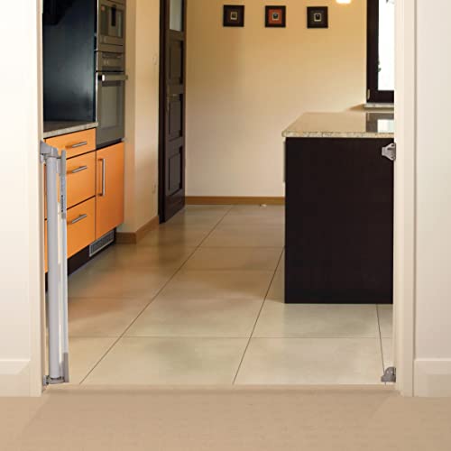 White Retractable Mesh Baby Gate, 33" Tall, 55" Wide Y43549