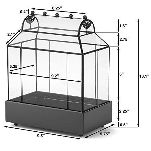 Barrel Roof Wardian Case Terrarium Container S33007