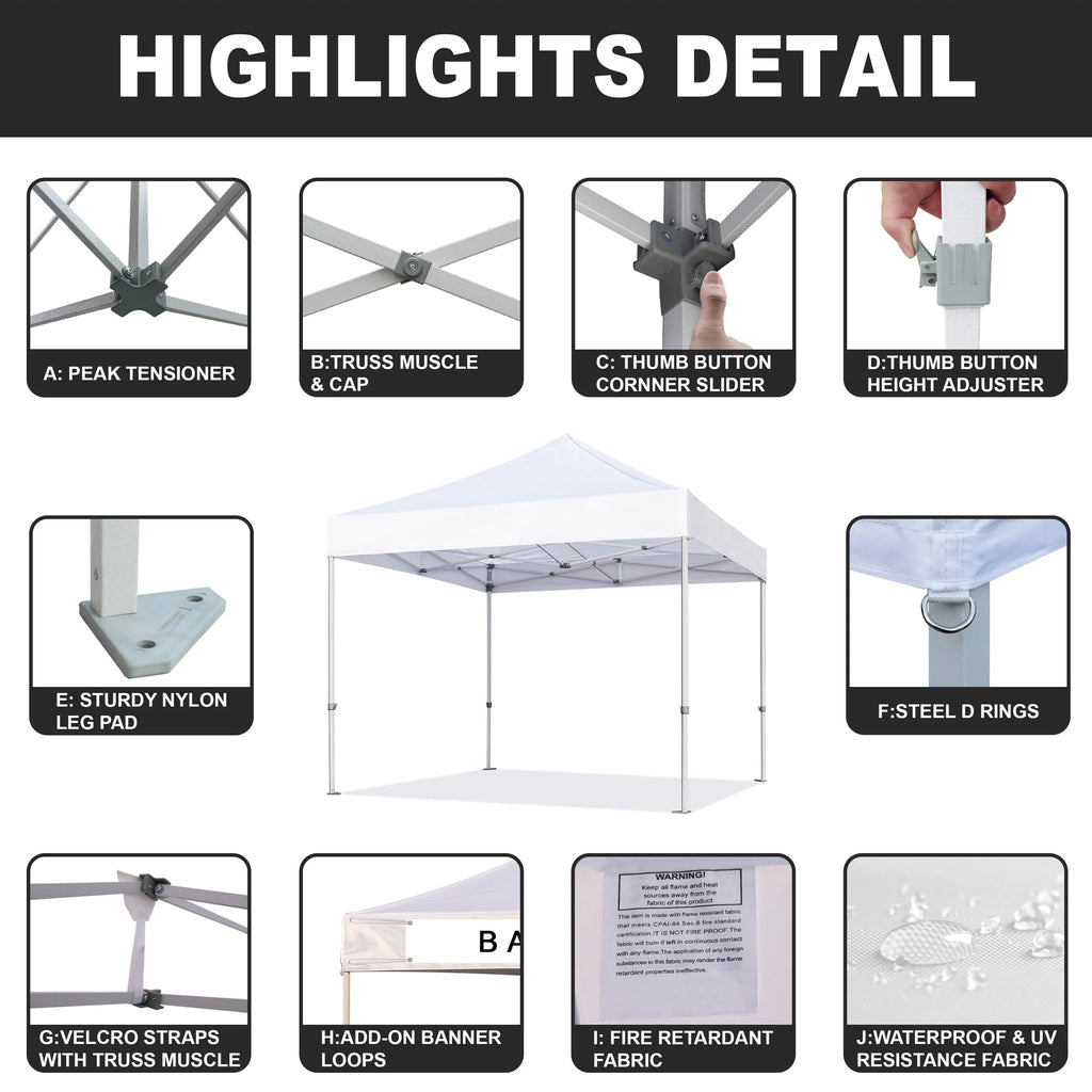 5x5 Pop up Canopy Heavy Duty Tent L28900