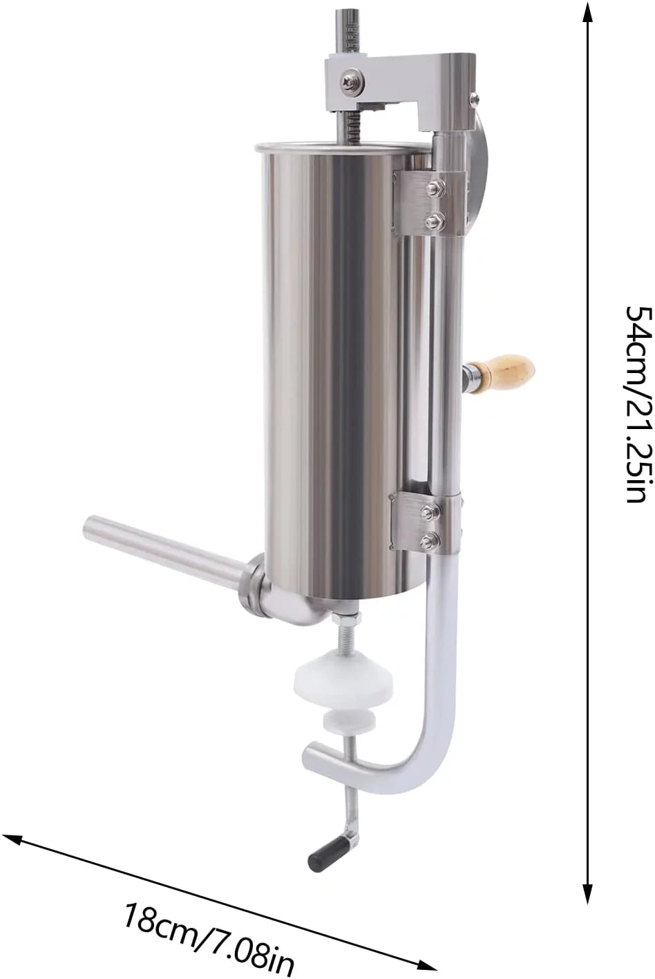 7lb 3L Stainless Steel Sausage Stuffer S614