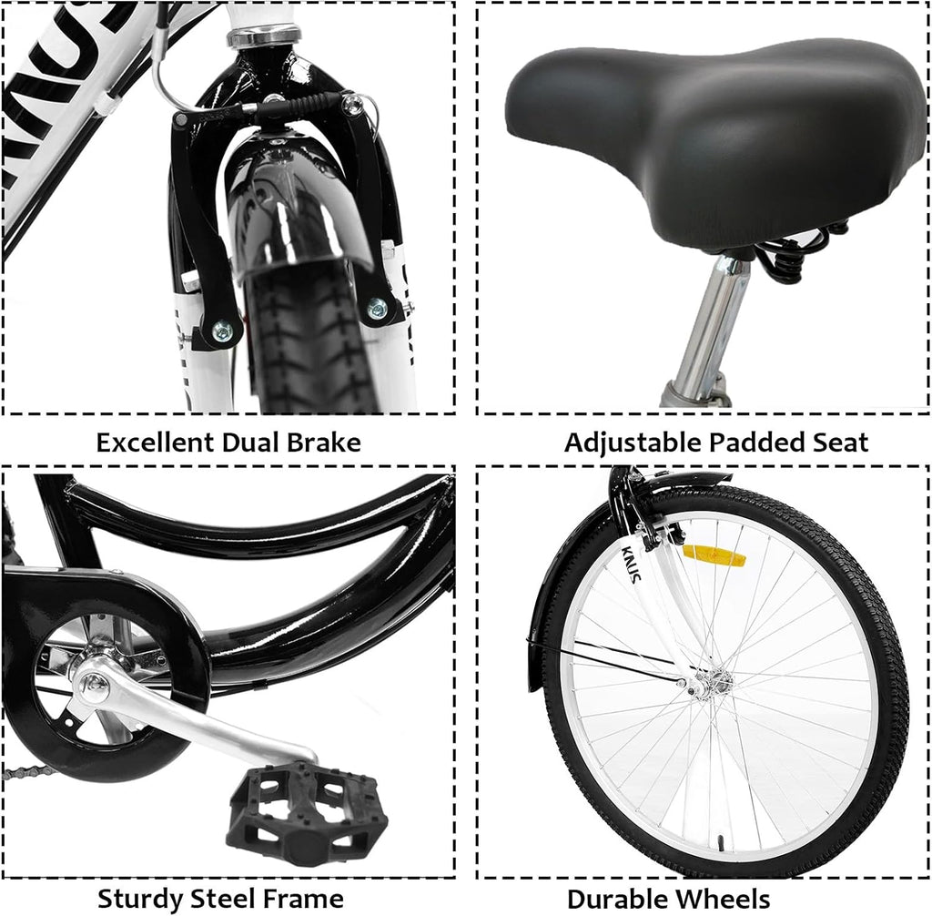 26 Inch 3-Wheel Cruiser Bicycle with Large Shopping Basket J385231