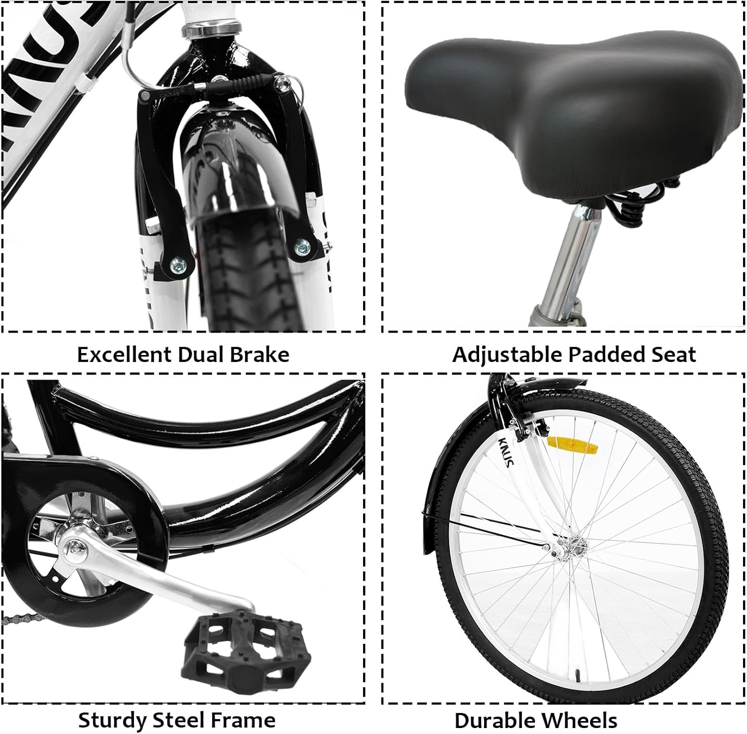26 Inch 3-Wheel Cruiser Bicycle with Large Shopping Basket J385231