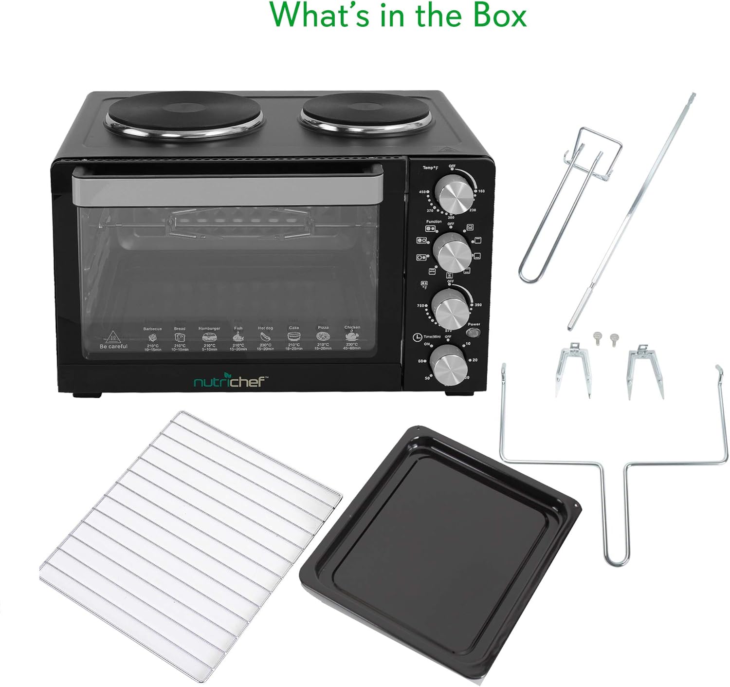 30 Quart Convection Oven with 2 Burner Cooker V38587