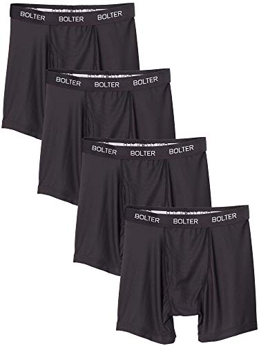 Men's Nylon Spandex Performance Boxer Briefs 4-Pack B82218