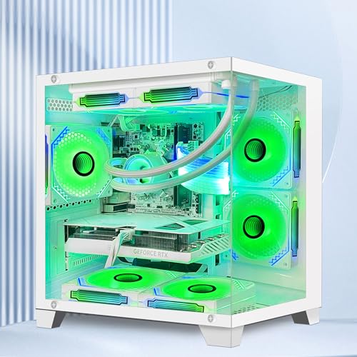 White AMD Ryzen 7 5700X RTX 4070 Super 12G 32GB DDR4 RAM 1TB M.2 PCIE SSD 1TB SATA SSD Windows 11 Pro 64-bit Desktop Computer B2871