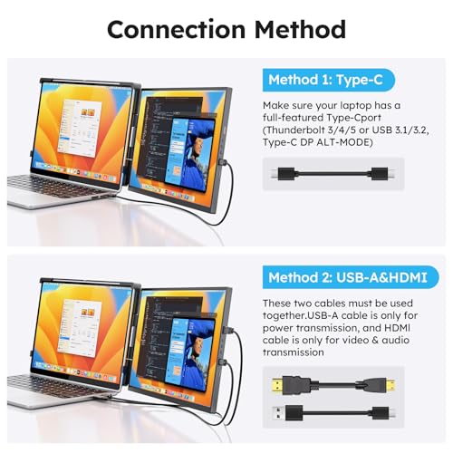 14" FHD 1200P IPS External Portable Monitor U50366