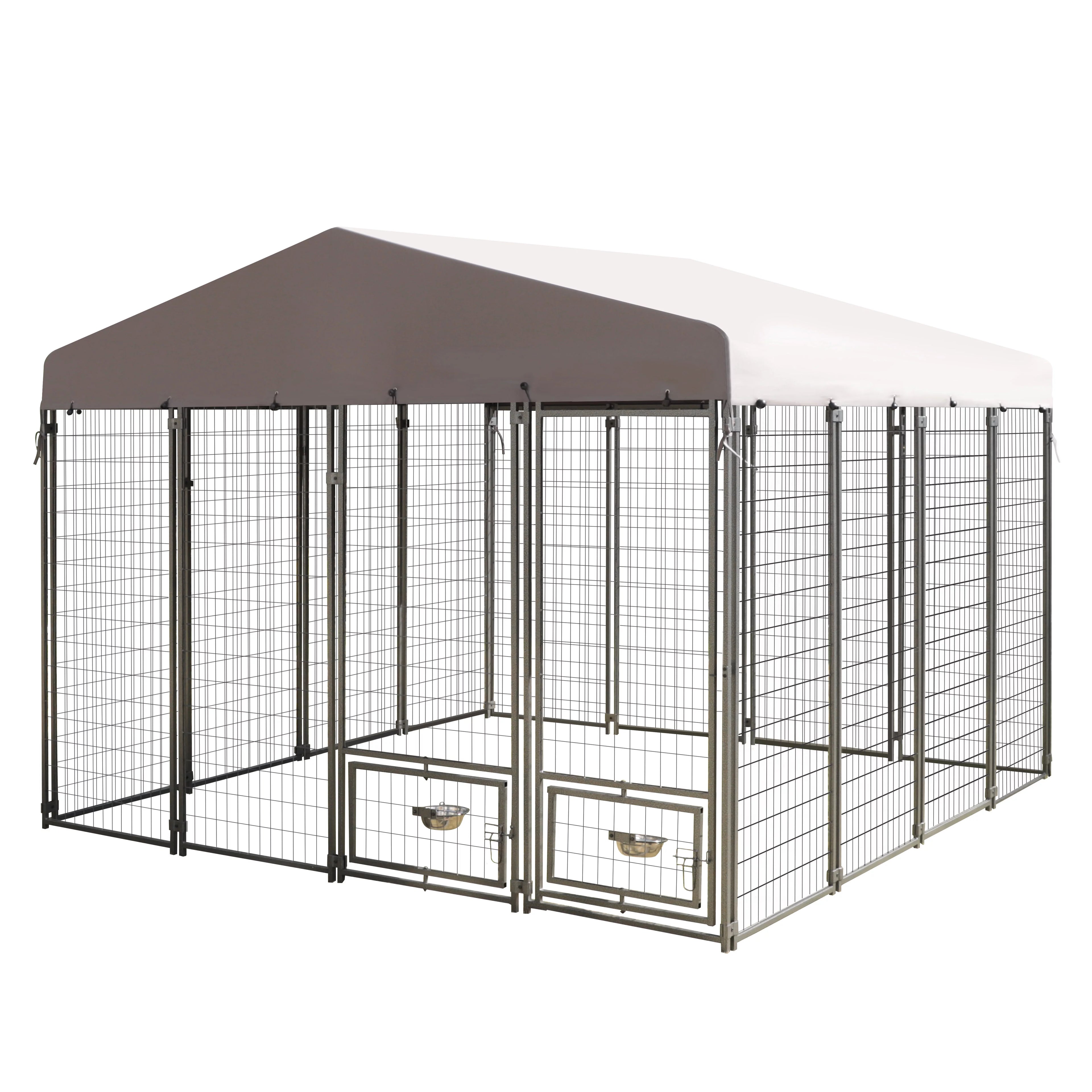 10x10 ft Outdoor Dog Kennel with Waterproof Canopy B321151