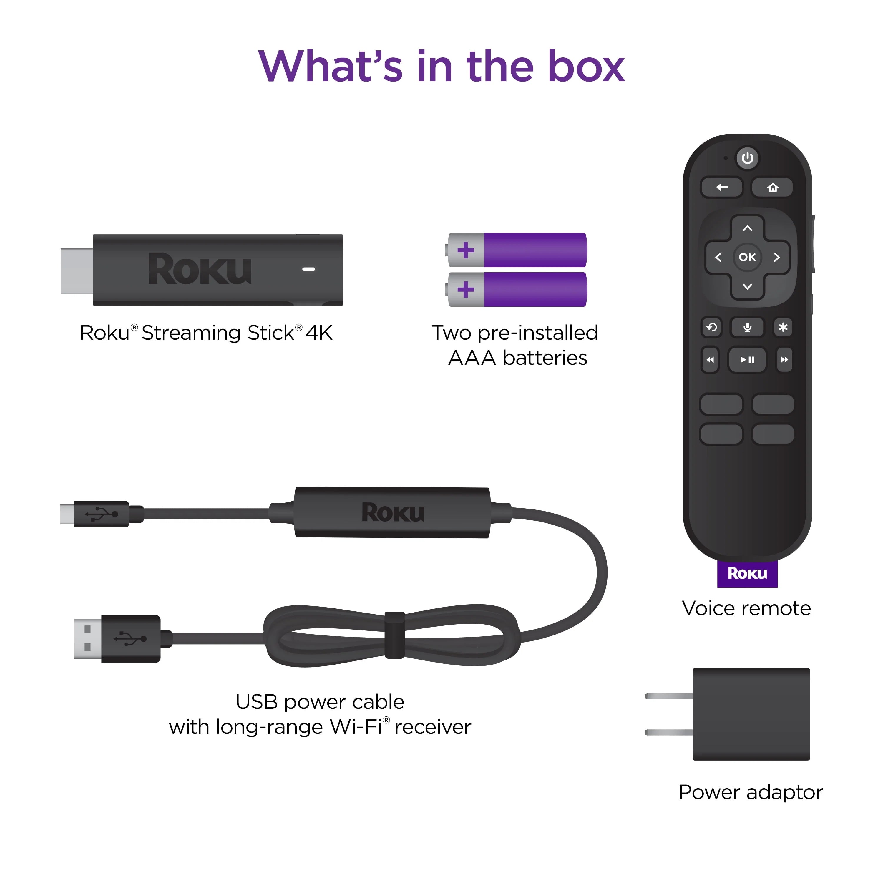 Streaming Stick 4K Streaming Device with Voice Remote Q308