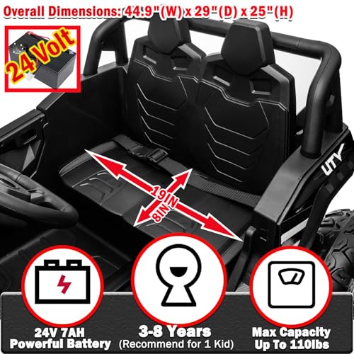 24v 4WD Ride On Truck Electric Car with Remote Control, Blue F283486