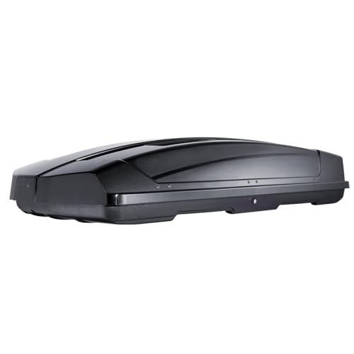 18 Cubic Feet ABS Hard Shell Roof Box with Dual-Sided Opening and 2 Reinforced Straps, Black L929