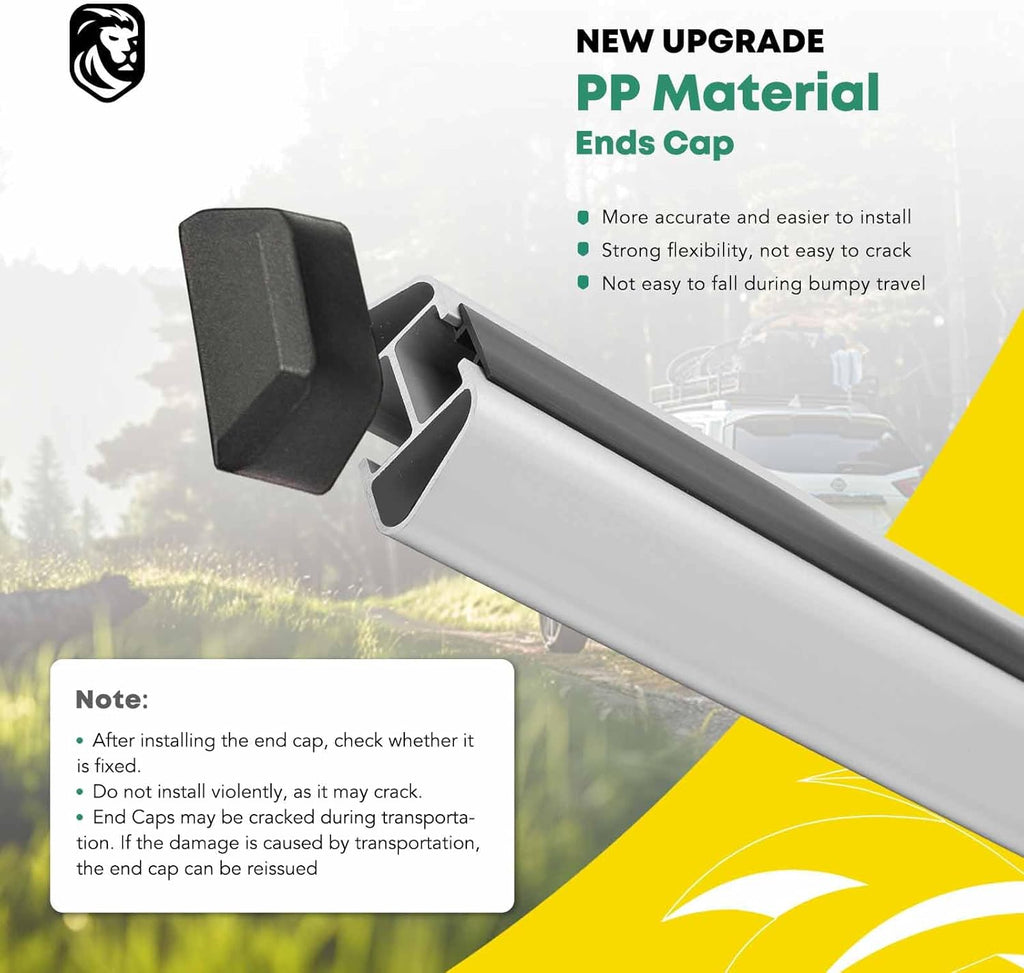 52" Aluminum Roof Rack Cross Bars with Mounting Clamps F8440