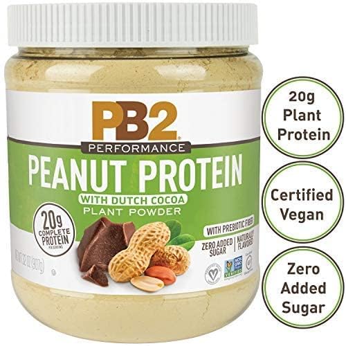 Peanut Protein Powder with Madagascar Vanilla 2 lb 32 oz Jar 20g Vegan Plant Based Protein Non GMO Gluten Free Non Dairy M996977