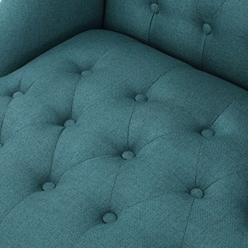 Teal Button-Tufted Fabric Accent Chair G681