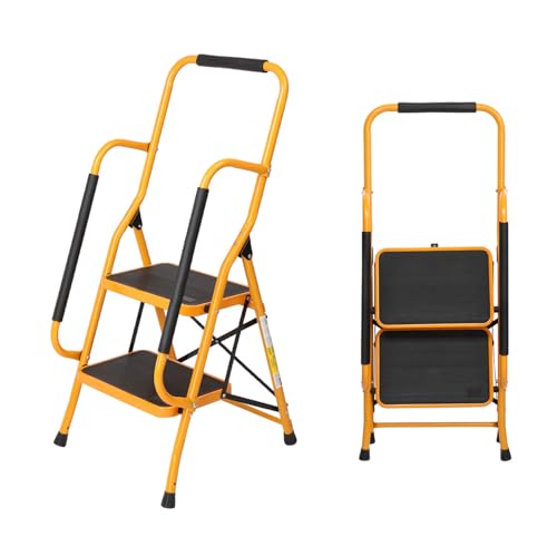 2 Step Folding Step Stool with Handrails V448