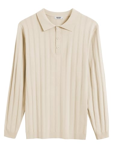 Men's Knit Long Sleeve Polo Shirt E765804