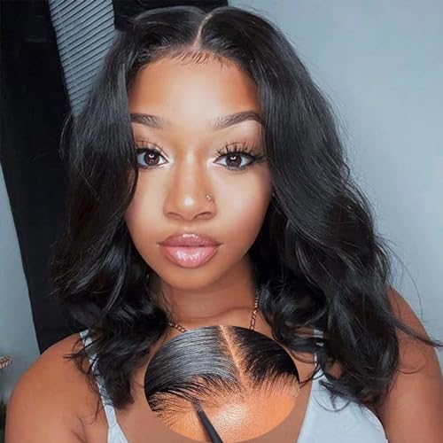 14 Inch Body Wave Lace Front Human Hair Wig X705