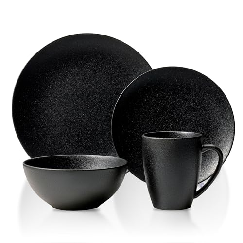 16-Piece Porcelain Dinnerware Set, Service for 4, Blue S2907