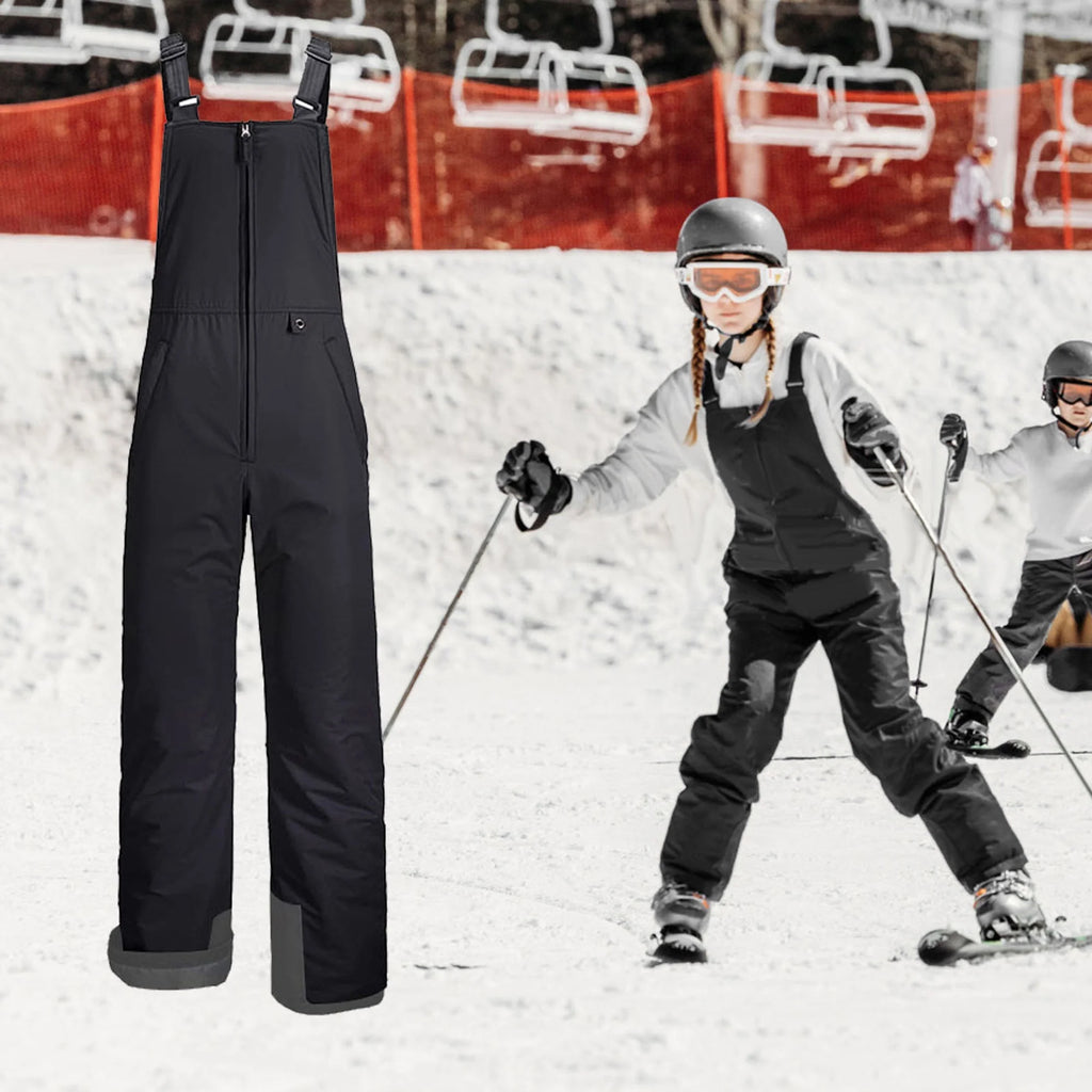 Kids Waterproof Snow Ski Bibs Overalls Long Insulated Ski Pants D961765