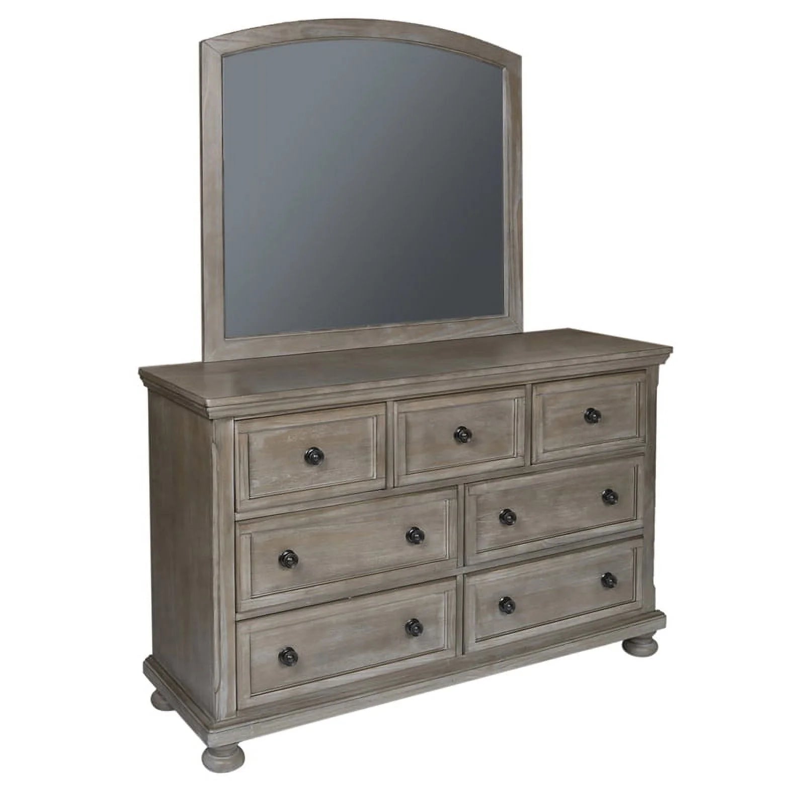 4PC Wood Twin Bedroom Set with Chest in Pewter P45575