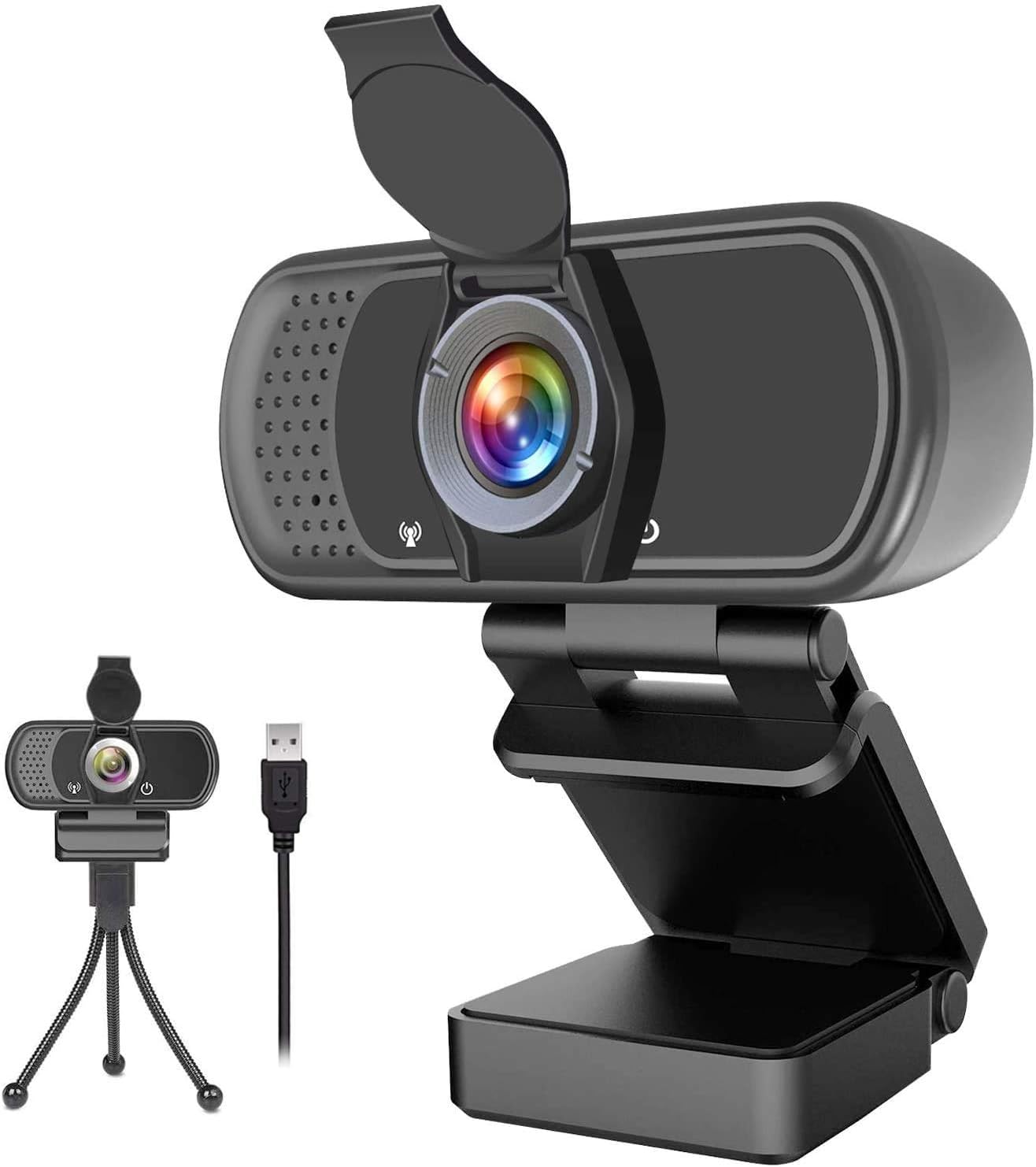 1080p Webcam with Microphone and Privacy Cover P7438