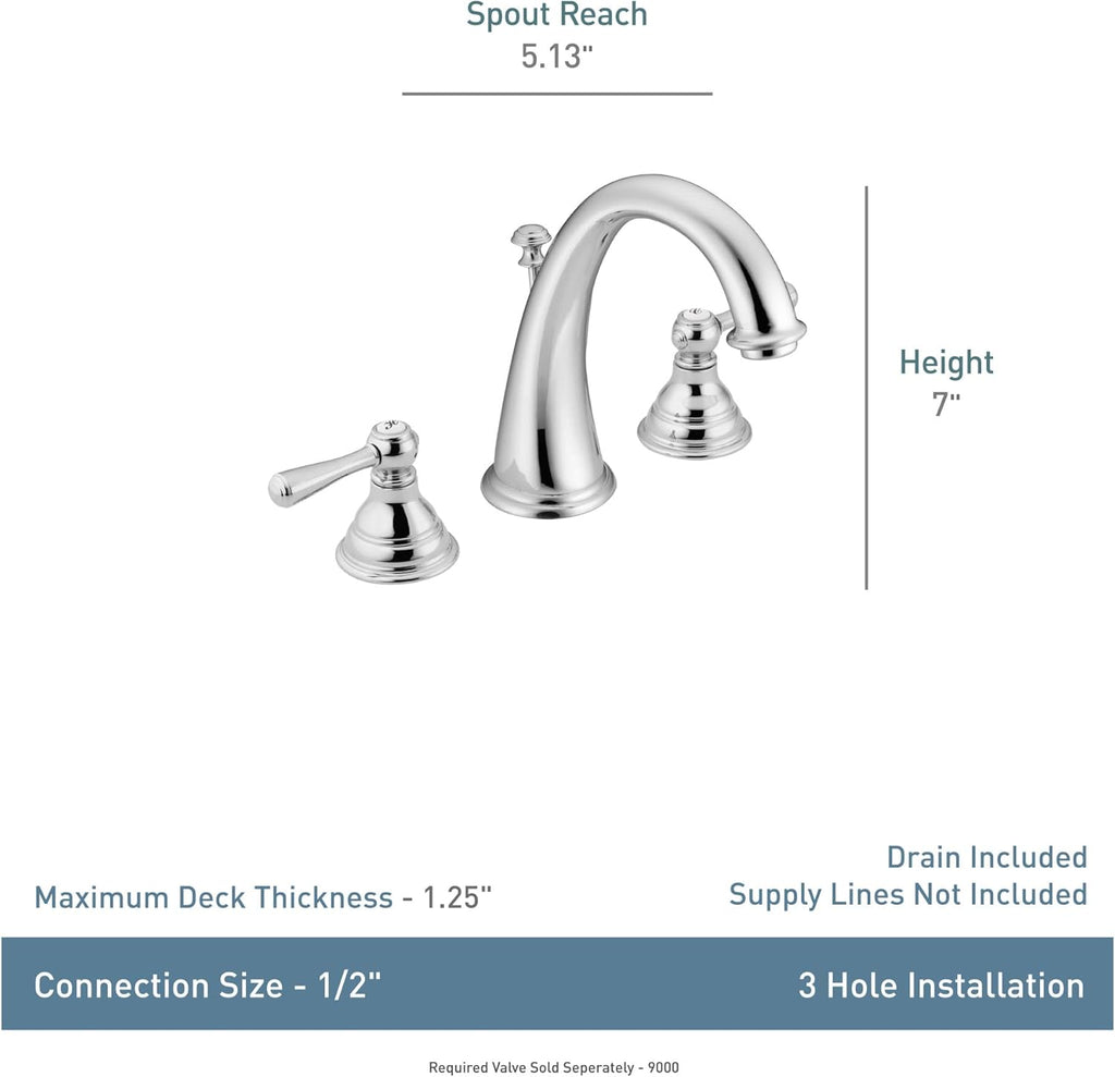 Oil Rubbed Bronze Two-Handle Widespread High-Arc Bathroom Faucet U851948