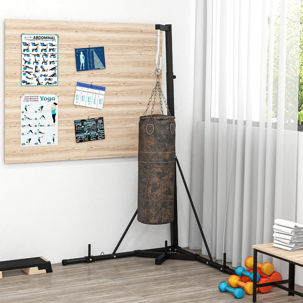 Height Adjustable Heavy Bag Stand with Weighted Base R387193