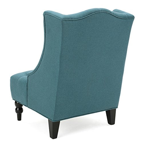 Teal Button-Tufted Fabric Accent Chair G681