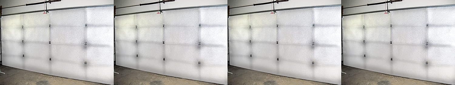 White Reflective Foam Core 2 Car Garage Door Insulation Kit 18FT x 8FT L7378