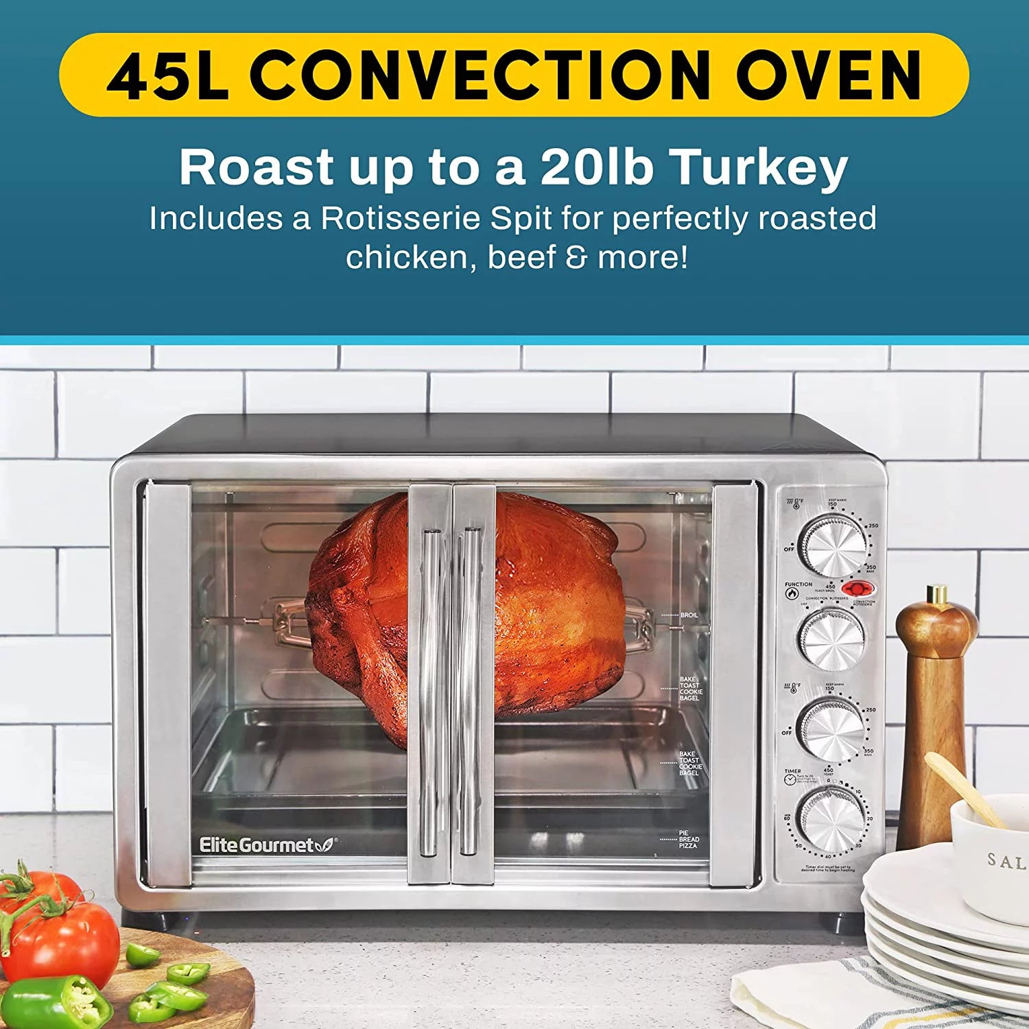 47.5Qt 18-Slice Convection Oven Stainless Steel K91892