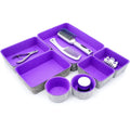 Maroon 7-Piece Felt Drawer Organizer Set B74197