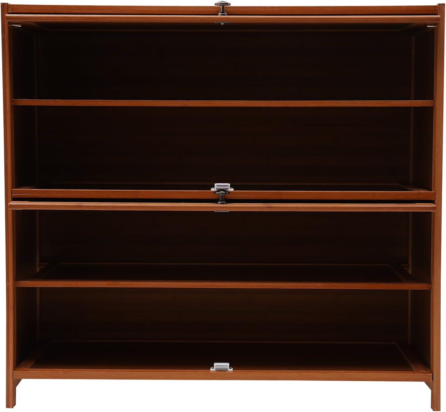 4-Tier Brown Bamboo Shoe Rack A63972