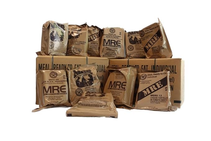 12 MRE Pack Full Meal Military MRE with Heater I92506