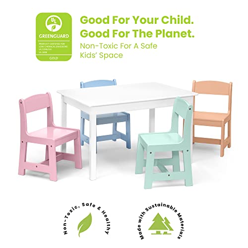 White Table with 4 Chairs L361524