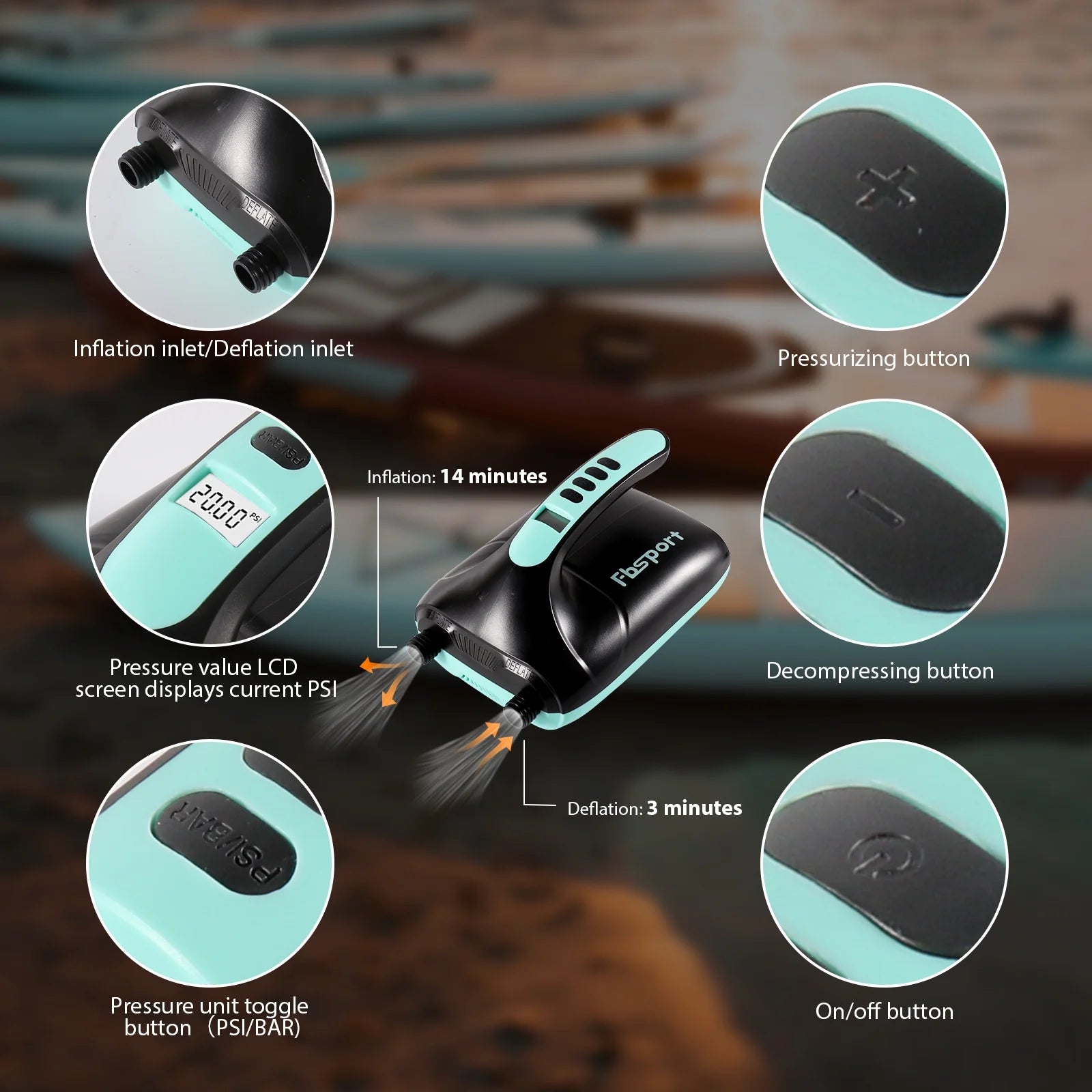 Inflatable Electric Paddle Board 11' Length with Electric Pump B3268