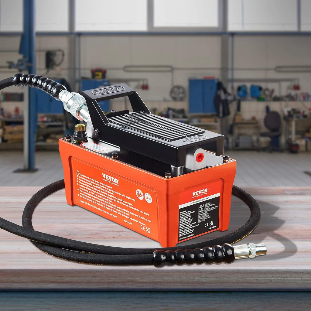 Air Hydraulic Pump, 10,000 PSI, 1/2 Gal Reservoir, Foot Actuated Z58905