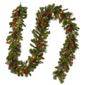 9 ft Pre-Lit Artificial Christmas Garland with 50 Warm White LED Lights O960460