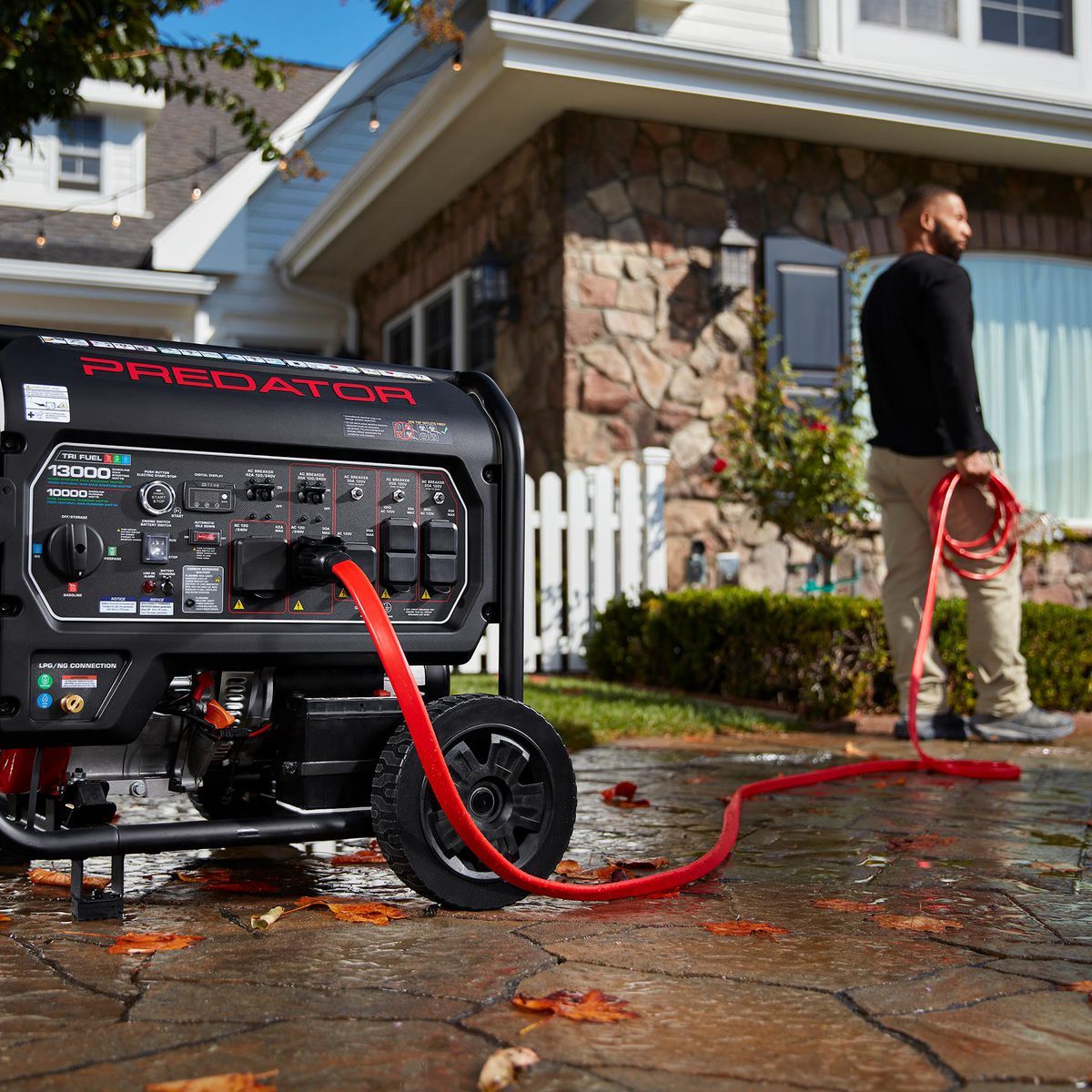 25 ft 30 Amp 125/250V Flat 4-Outlet L14-30 Generator Extension Cord R5901