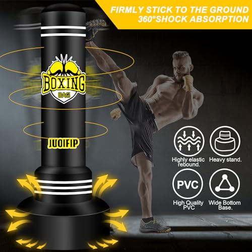 70" Freestanding Inflatable Punching Bag with Stand and Gloves S874