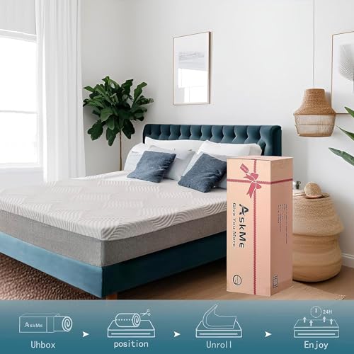 Twin 6 Inch Memory Foam Mattress with Cooling Gel Green Tea Fabric Cover N5768