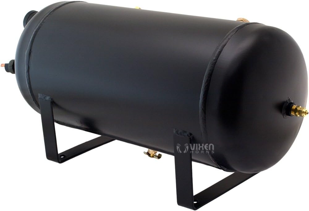 Train Horn Kit with Dual 200psi Air Compressor, 5 Gallon Tank, 8 Trumpets B388497